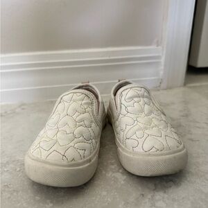 Carter's White Heart Pattern Kids Sneakers